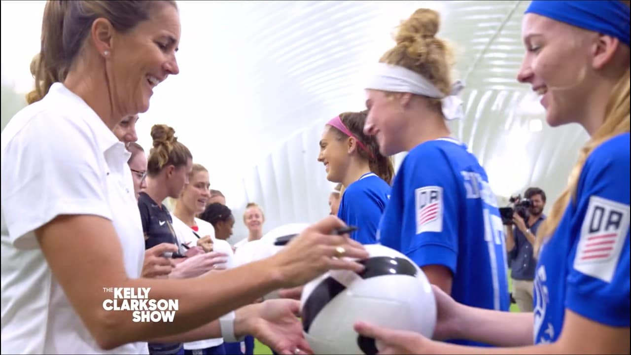 Brandi Chastain and USWNT surprise Chicago Girls Soccer Team on The Kelly Clarkson Show, video by Ben Schreiner of PumaPro Creative Media Studio
